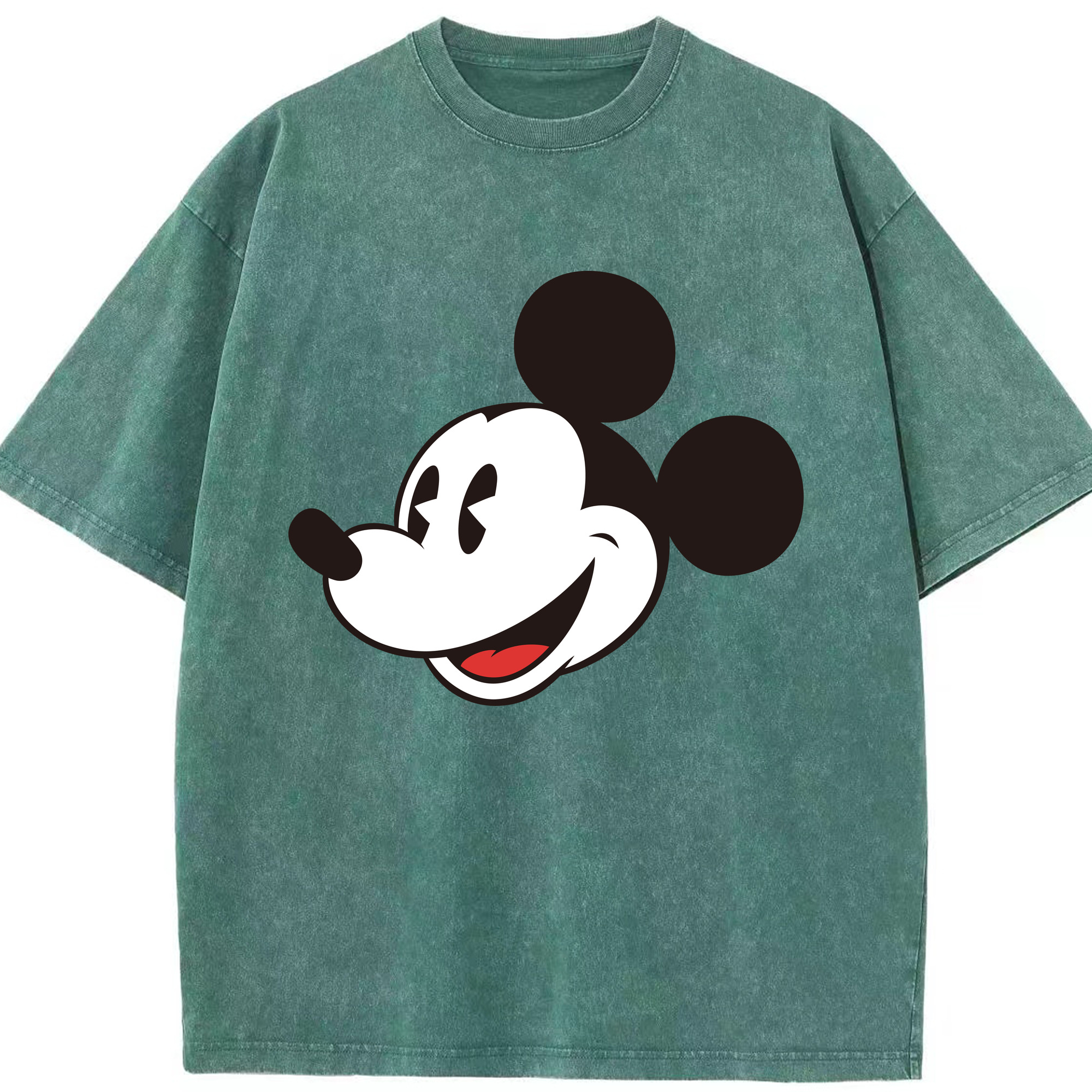 （画像用） ミッキーマウス Mickey Mouse 綿100% ヴィンテージ風 半袖Tシャツ（フロントプリント）